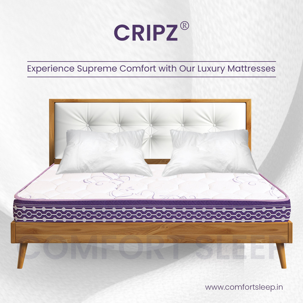 Cripz Queen Mattress 72x60 – Luxurious Comfort with Natural Latex, Memory Foam, and Cool Gel Technology!