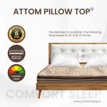 Attom Pillow Top Mattress - Ultra-Premium Comfort with Cool Gel Foam